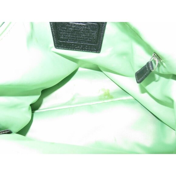 COACH 2010 Hampton 15694 Black Pebbled Leather Flap Turnlock Satchel Handbag - Picture 8 of 13